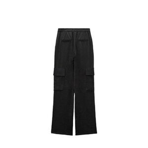 COPY - ZARA SATIN CARGO TROUSERS BLACK SIZE S | 2634/851/800